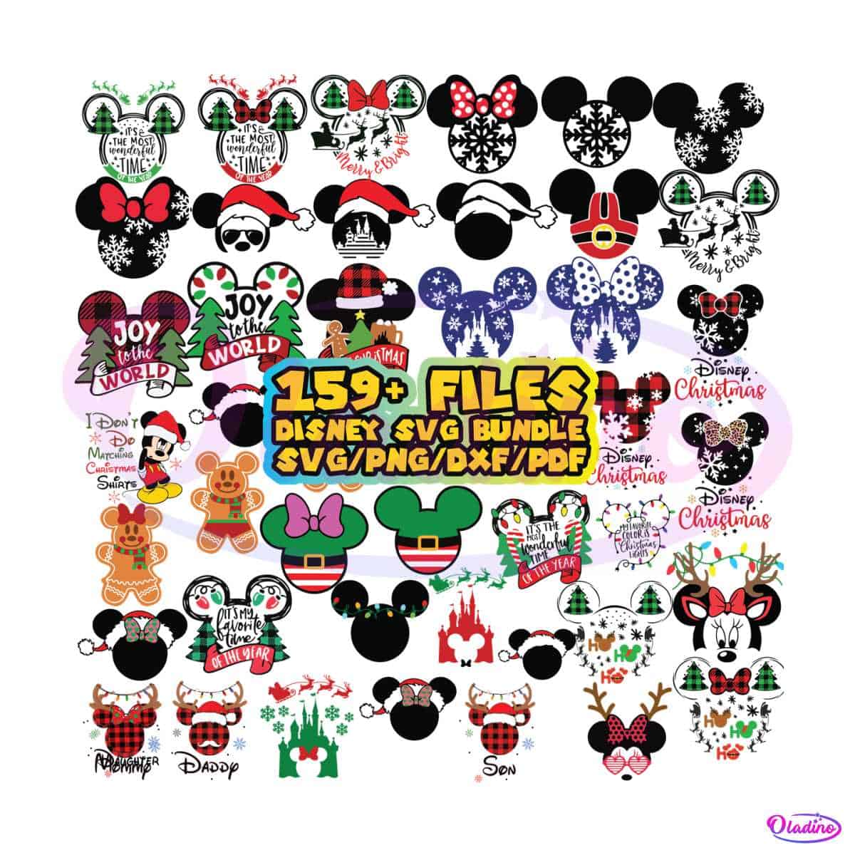 Disney Christmas Svg Mickey Santa Svg Bundle Cricut Files