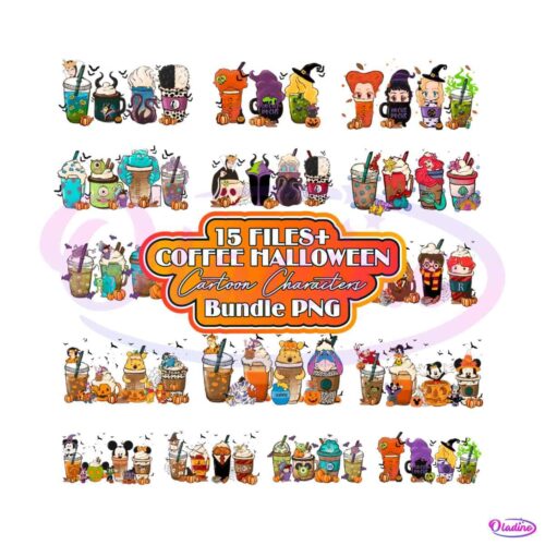 coffee-halloween-cartoon-characters-bundle-png-download