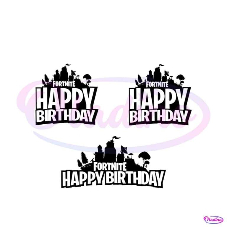 Fortnite Happy Birthday SVG Bundle Graphic Design File