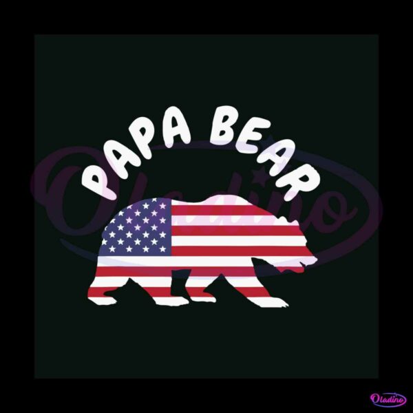 papa-bear-fathers-day-usa-american-flag-svg-digital-files