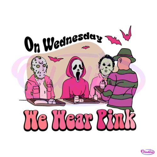 halloween-on-wednesday-we-wear-pink-svg-design-file