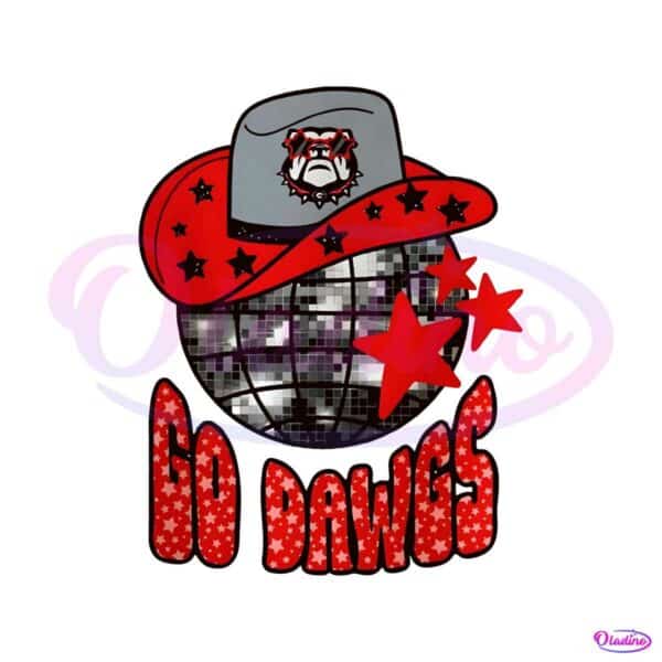 go-dawgs-georgia-bulldogs-disco-ball-png-download