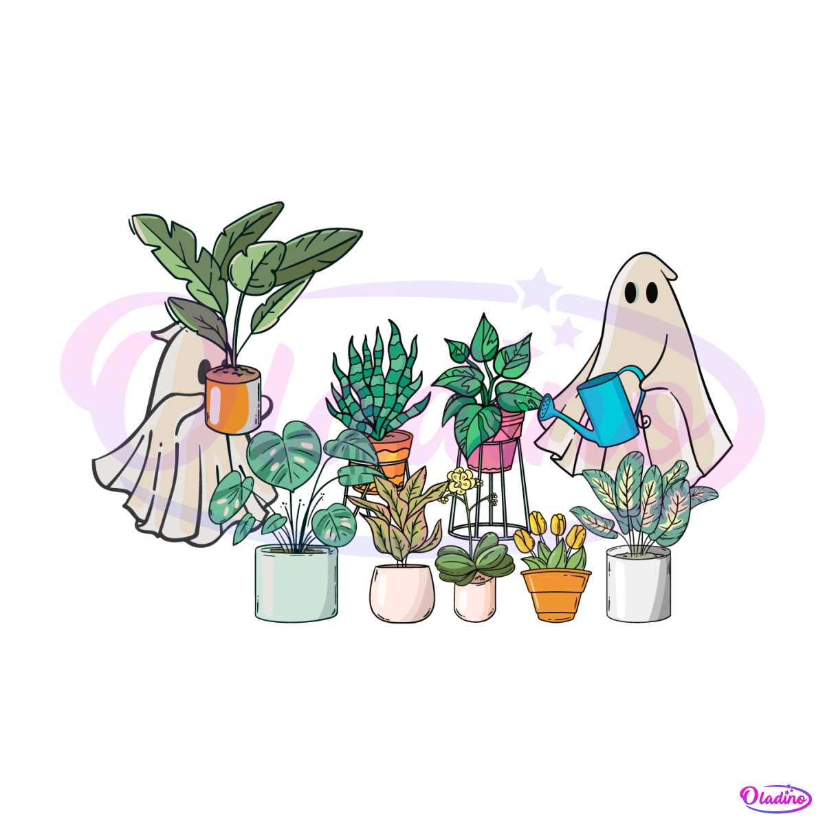 retro-halloween-plant-lady-ghost-svg-digital-cricut-file
