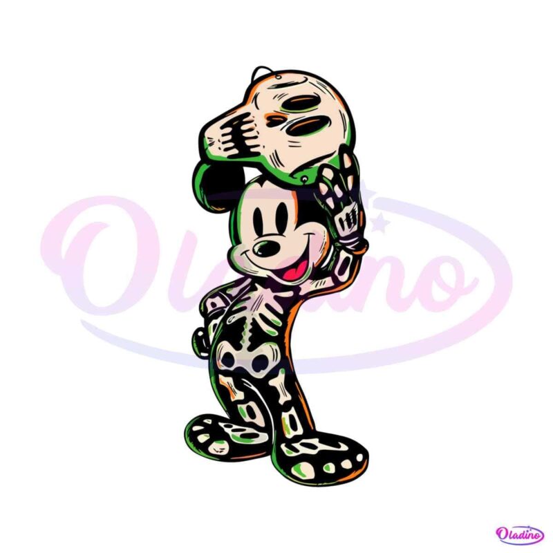 Disney Halloween Mickey Mouse Skeleton SVG Digital File