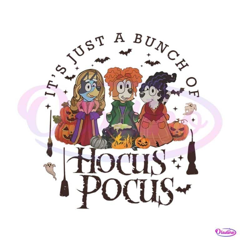 Hocus Pocus Bluey And Friends Halloween PNG Download - Oladino