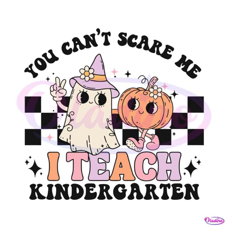 Teacher Halloween I Teach Kindergarten SVG Design File