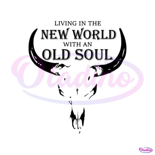 living-in-a-new-world-bull-head-svg-digital-cricut-file