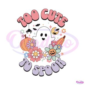 groovy-floral-too-cute-to-spook-halloween-svg-cutting-file