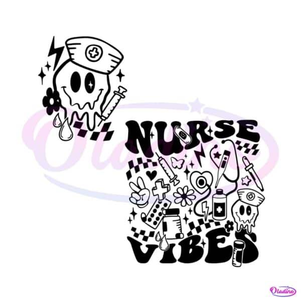 funny-retro-nurse-vibe-boho-nurse-svg-graphic-design-file