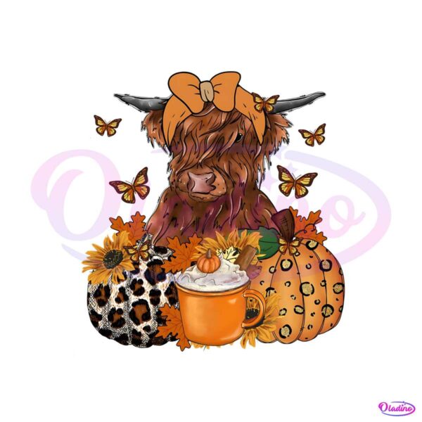 highland-cow-fall-season-pumpkin-png-subliamtion-file