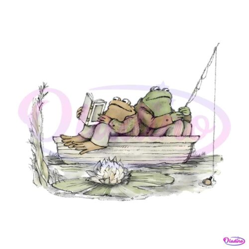 funny-frog-and-toad-read-book-png-sublimation-download