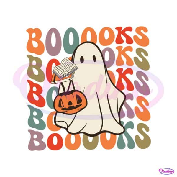 halloween-retro-ghosts-reading-books-teacher-librarian-svg