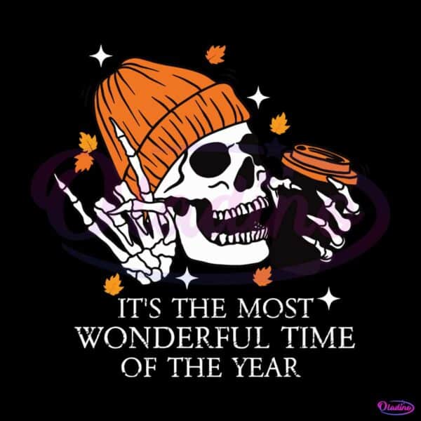 skeleton-coffee-addict-most-wonderful-time-of-the-year-svg