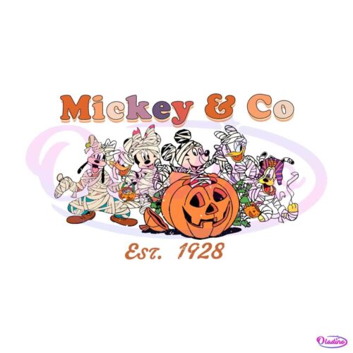 vintage-disney-halloween-mickey-and-co-mummy-svg-file