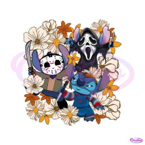 retro-disney-stitch-with-flowers-halloween-png-download