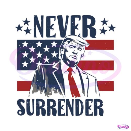 vintage-american-flag-never-surrender-donald-trump-svg