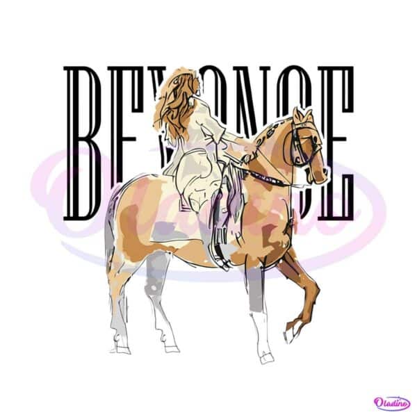 Beyonce Rides Horse Renaissance World Tour PNG Download