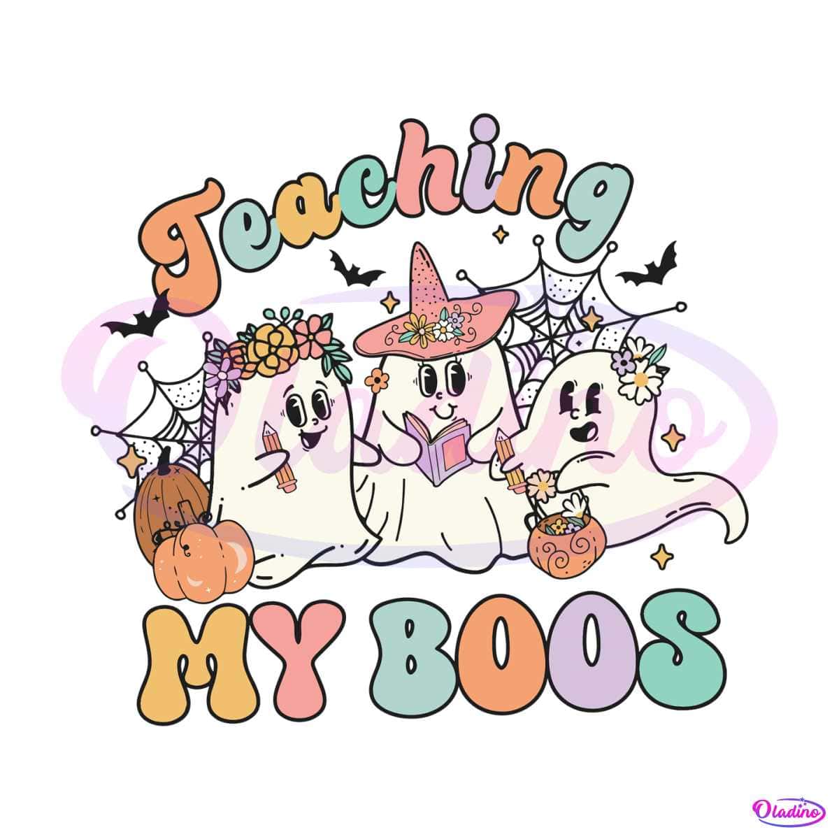 Teaching My Boos Cute Spooky Teacher Ghost SVG Cricut File