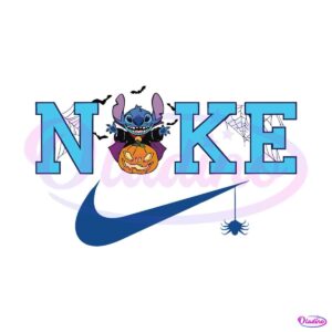 Disney Stitch Pumpkin Halloween Nike Logo SVG Digital File Oladino