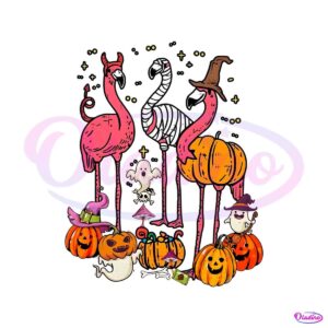 vintage-halloween-flamingo-png-retro-spooky-season-png