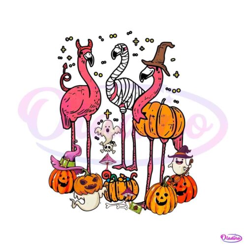 vintage-halloween-flamingo-png-retro-spooky-season-png