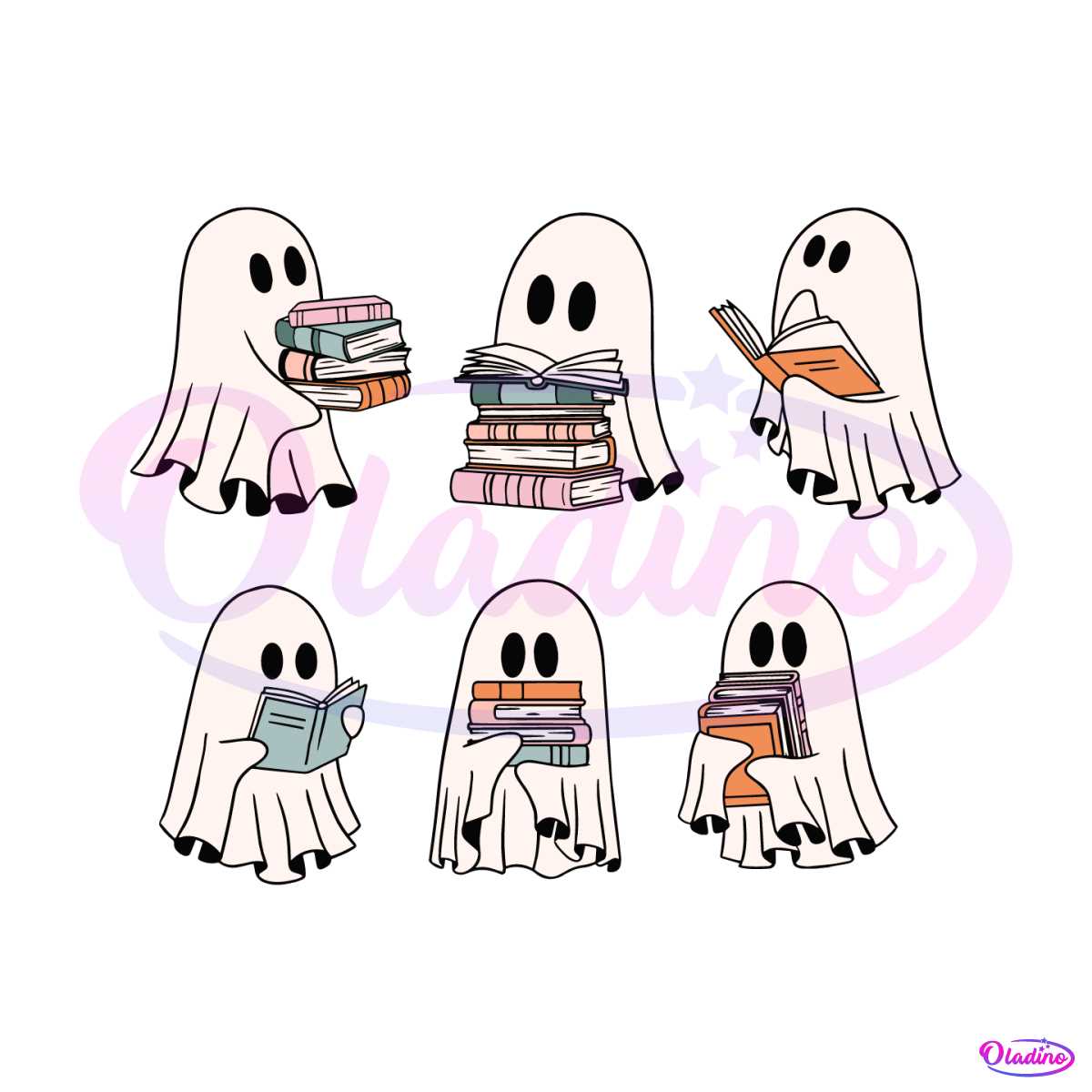retro-halloween-ghosts-reading-books-svg-cricut-file