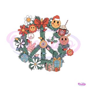 retro-christmas-wreath-svg-smiley-face-christmas-svg-file