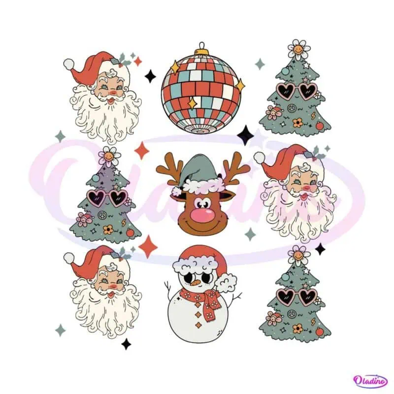 retro-reindeer-santa-claus-christmas-tree-snowman-svg-file