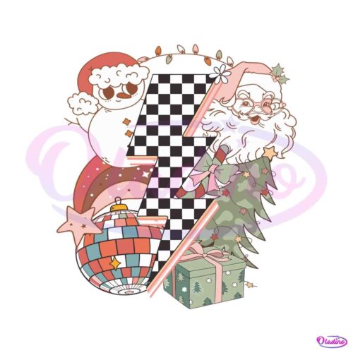 groovy-christmas-santa-claus-discoball-svg-digital-files