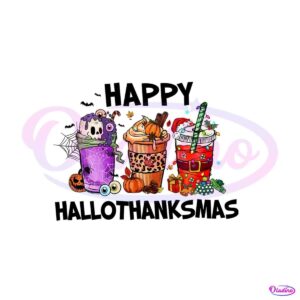 happy-hallothanksmas-for-coffee-lover-png-download