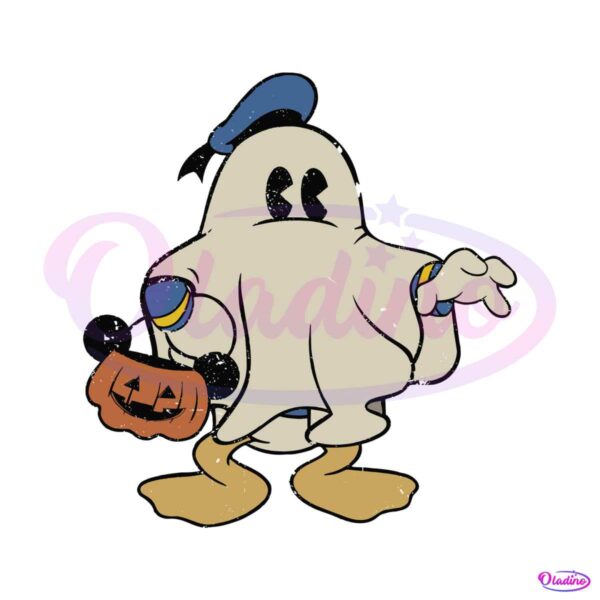 Donald Duck Ghost Disney Spooky Season SVG Graphic File
