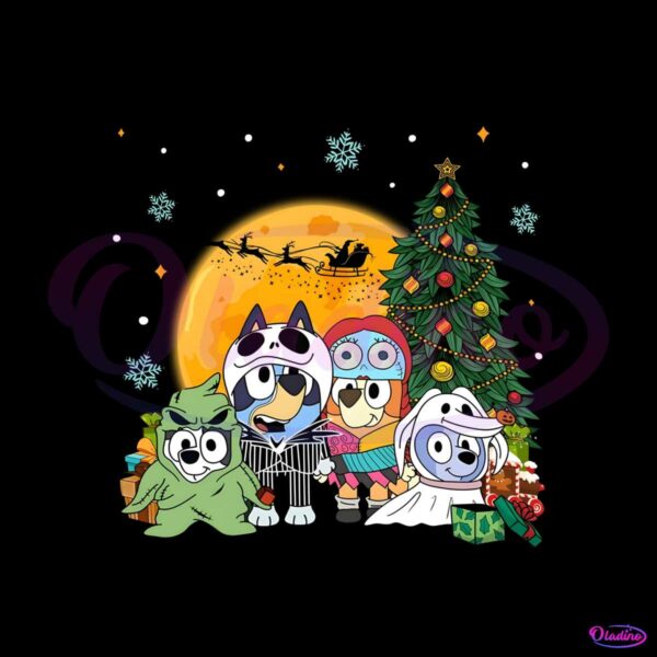 bluey-nightmare-before-christmas-squad-png-download