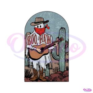 retro-boo-haw-western-cowboy-halloween-png-download