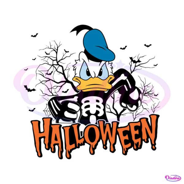 vintage-donald-duck-skeleton-halloween-svg-download