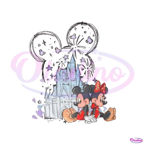 cinderella-castle-mickey-and-minnie-png-sublimation