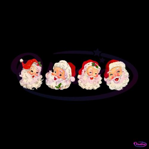 vintage-retro-style-santa-claus-christmas-png-download