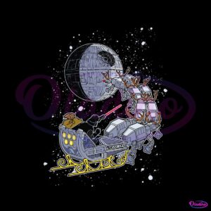 star-wars-santa-darth-vader-open-sleigh-christmas-lights-svg