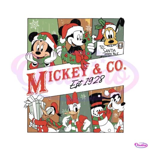 vintage-mickey-and-co-friends-christmas-1928-svg-download