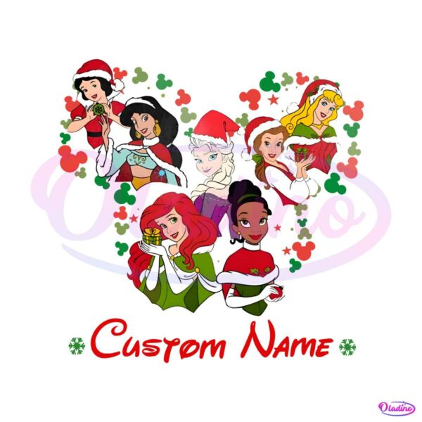 personalized-princess-christmas-png-sublimation-download