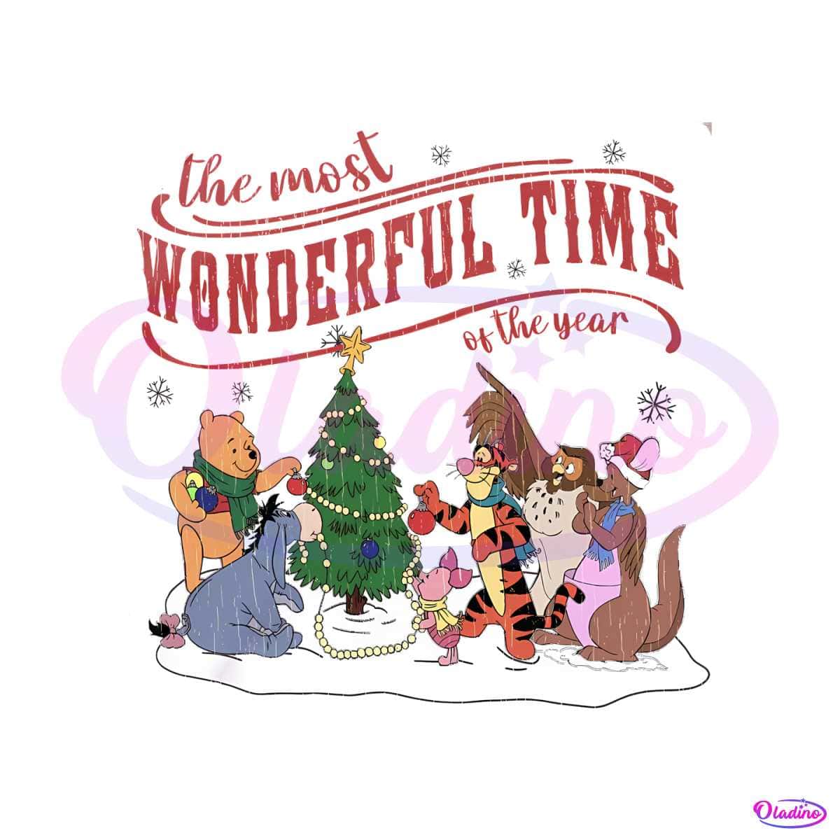 Winnie The Pooh The Most Wonderful Time Of The Year PNG   MR Oladinocom Svg280923t045 2992023103859 1 