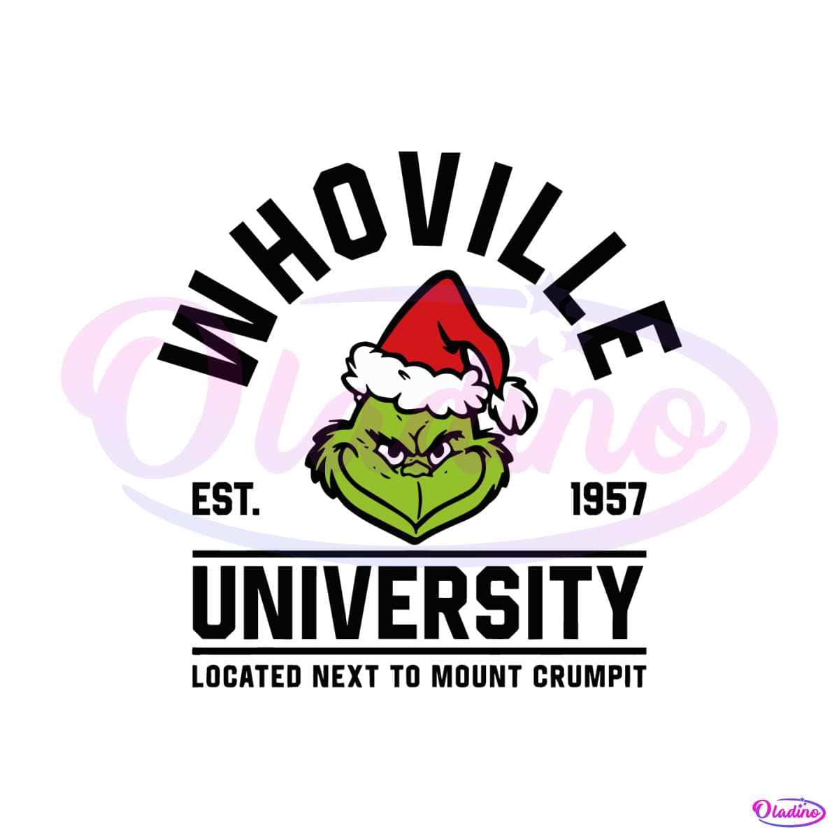 The Grinch, Who-ville University Est 1957 Stainless Steel Water Bottle