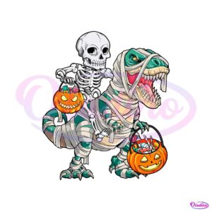 dinosaur-halloween-spooky-saurus-rex-skeleton-png-file