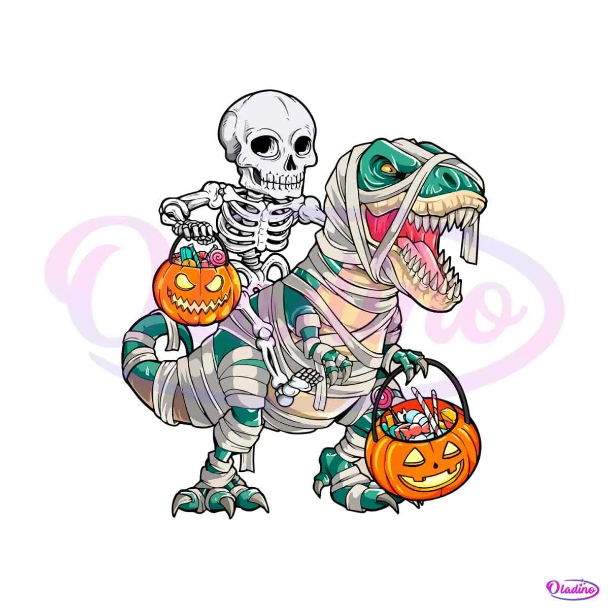 Dinosaur Halloween Spooky Saurus Rex Skeleton PNG File - Oladino