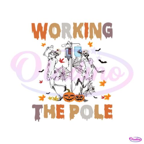 working-the-pole-halloween-spooky-nurse-svg-digital-file