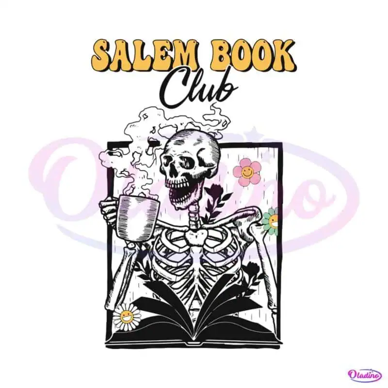 floral-skeleton-salem-book-club-svg-graphic-design-file