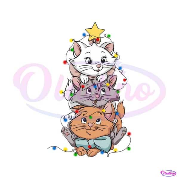 disney-cute-marie-aristocats-christmas-lights-png-download