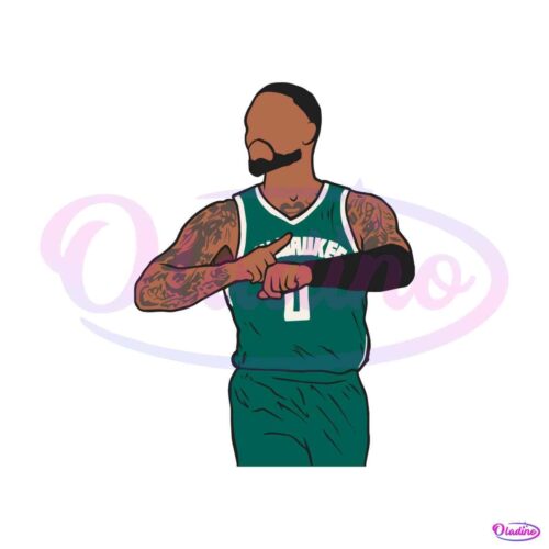 damian-lillard-celebration-milwaukee-baseball-player-svg