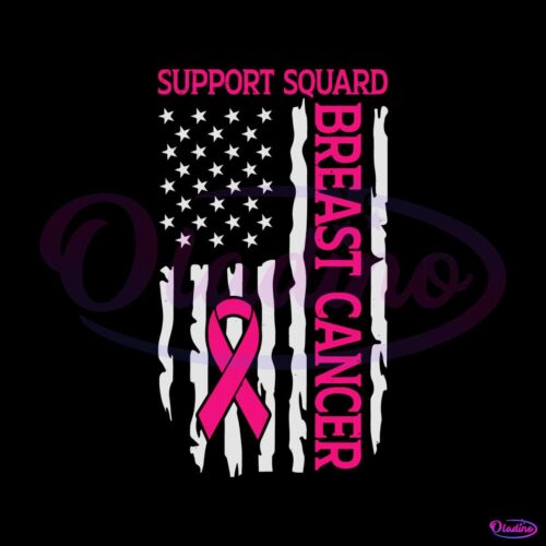 support-squad-breast-cancer-patriotic-flag-svg-design-file