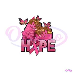 hope-breast-cancer-nails-black-woman-hands-png-download