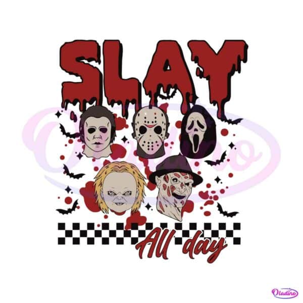halloween-slay-all-day-horror-characters-svg-download